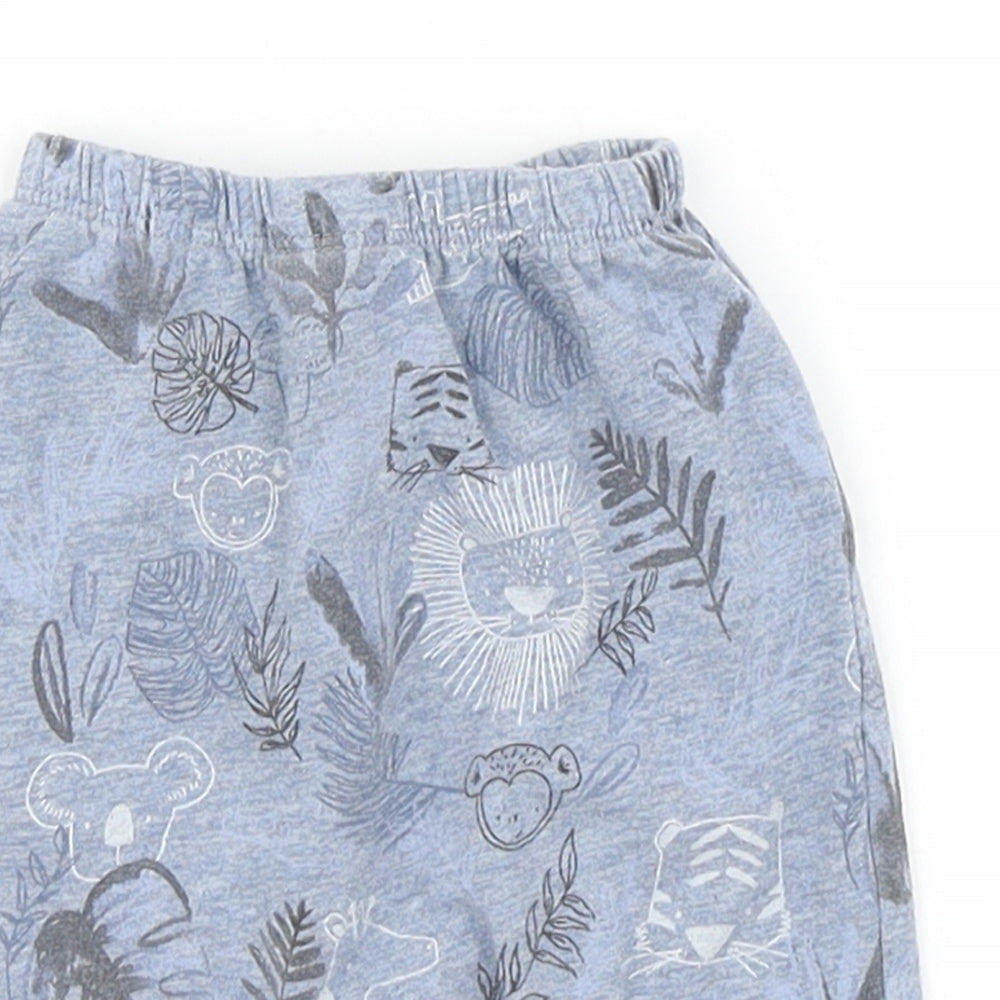 NEXT Boys Blue Floral  Jogger Trousers Size 3-6 Months