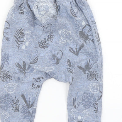 NEXT Boys Blue Floral  Jogger Trousers Size 3-6 Months