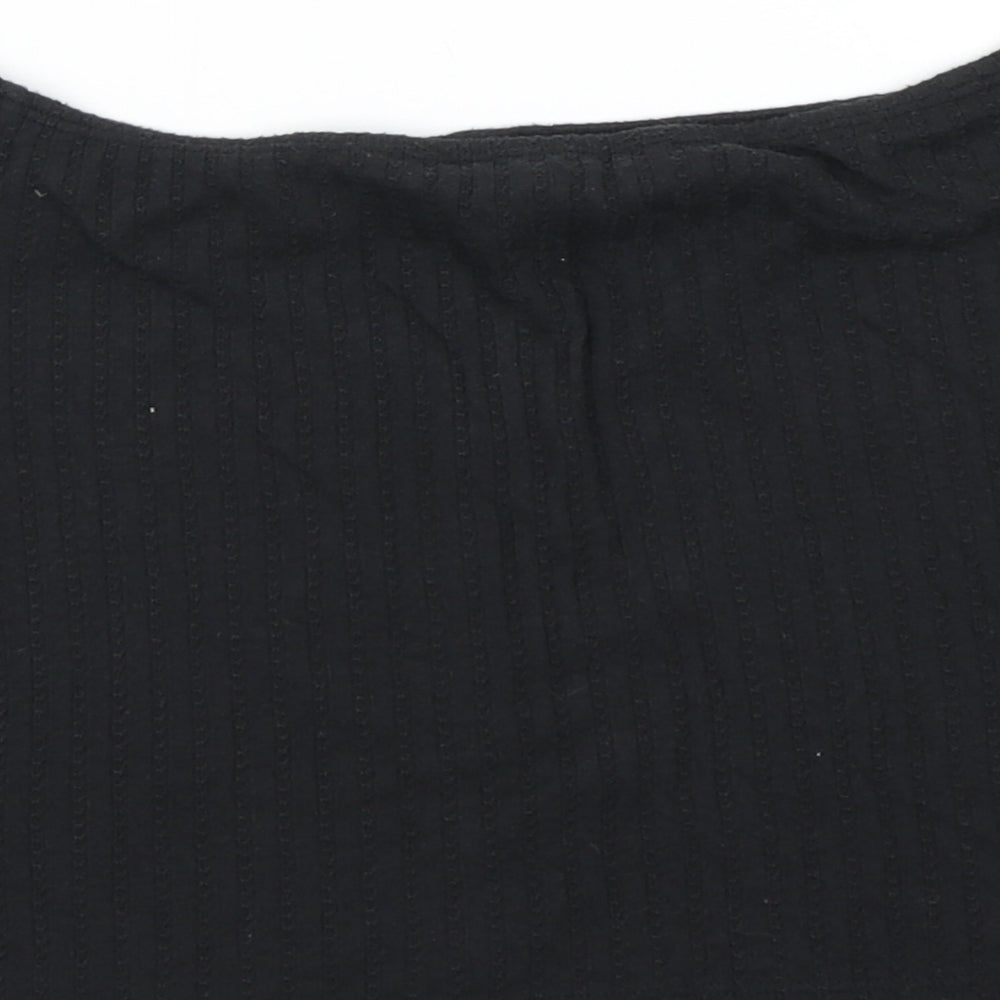 Primark Womens Black   Cropped T-Shirt Size S