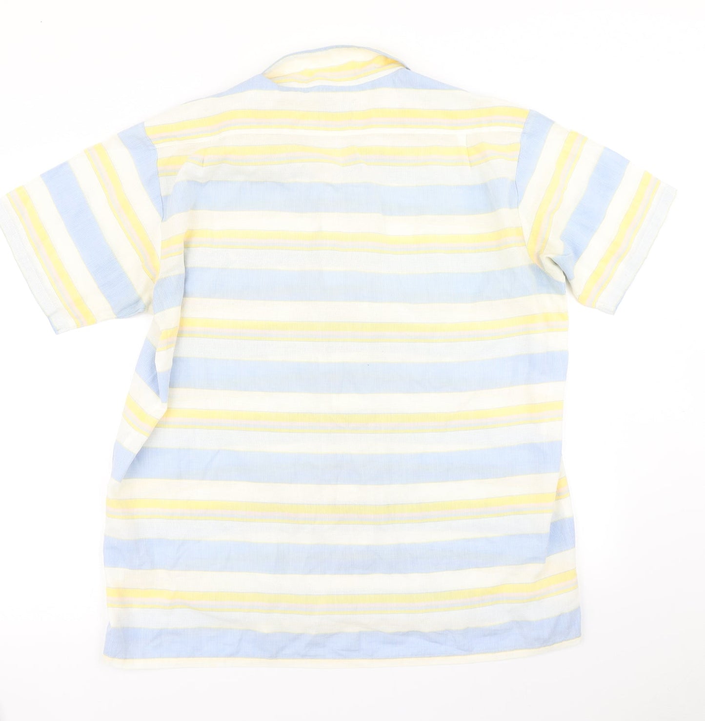 Allen Jolly Womens Blue Striped  Basic Button-Up Size L