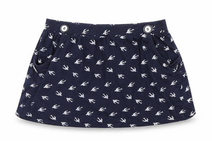 Front view of Made With women’s blue a-line skirt, size UK 10