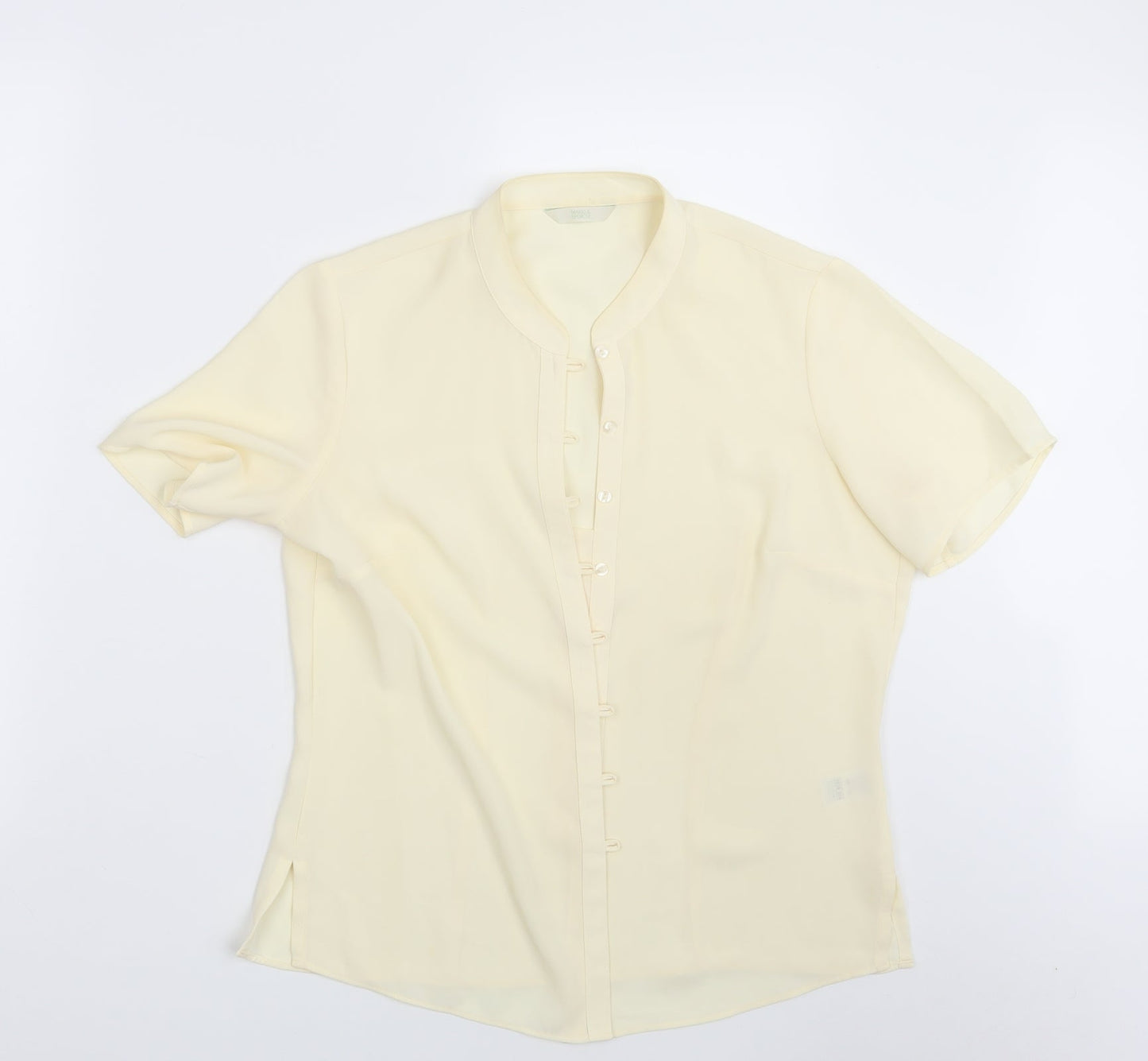 M&S Womens Ivory   Basic Button-Up Size 12