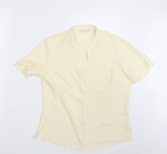M&S Womens Ivory   Basic Button-Up Size 12
