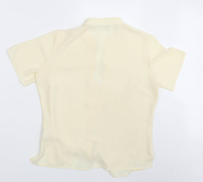 M&S Womens Ivory   Basic Button-Up Size 12