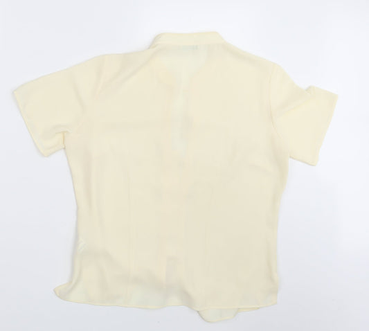M&S Womens Ivory   Basic Button-Up Size 12