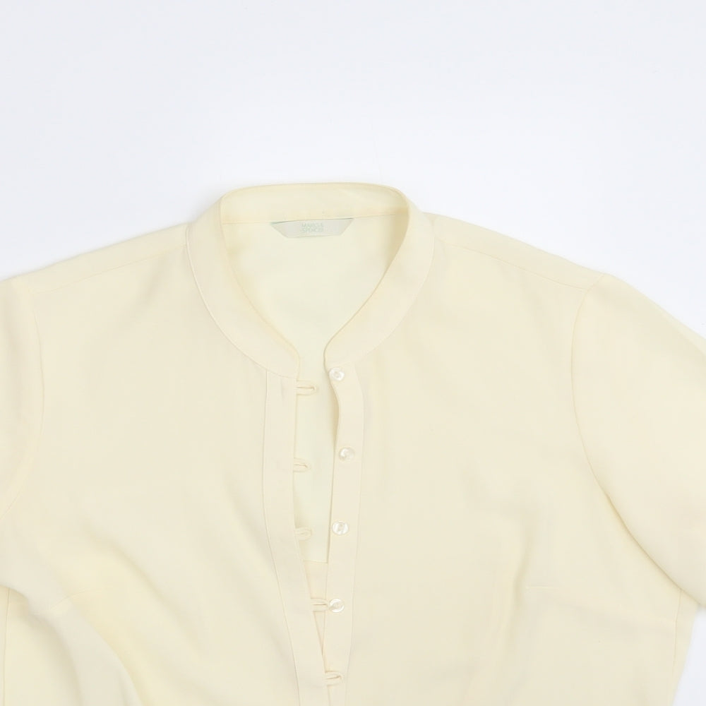 M&S Womens Ivory   Basic Button-Up Size 12