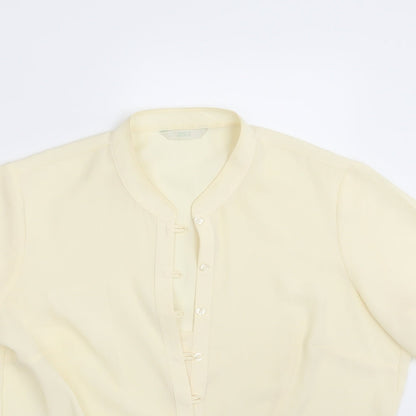 M&S Womens Ivory   Basic Button-Up Size 12