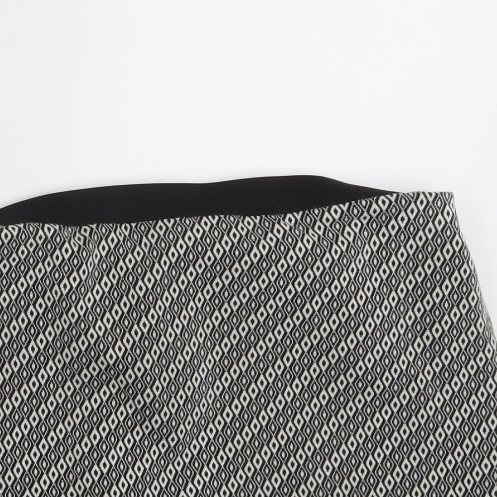 Atmosphere Womens Grey Argyle/Diamond  Mini Skirt Size 32 in