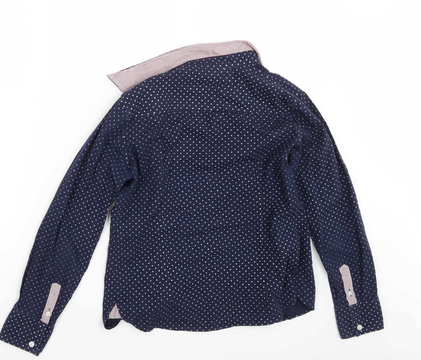 Rubin Boys Blue Polka Dot  Basic Button-Up Size M