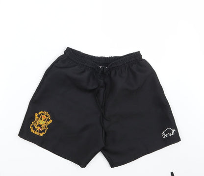 Halbro Boys Black   Sweat Shorts One Size - Royal Forest Of Dean