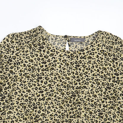 Womens UK Size 14 Yessica Yellow Basic Blouse