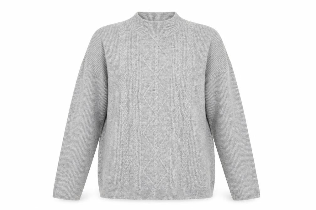 Womens UK Size L Peacocks Grey Pullover Jumper