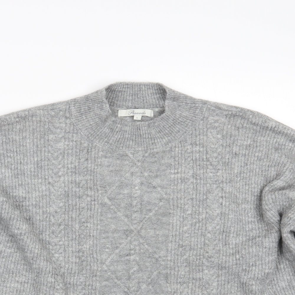 Womens UK Size L Peacocks Grey Pullover Jumper