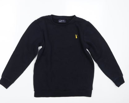 Additional front view of Next boys’ blue pullover sweatshirt, size 11, years