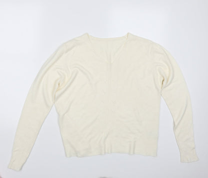 Additional front view of By Design PLC women’s ivory knit jumper, size L