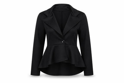 Front view of Vivi London women’s black jacket blazer one size