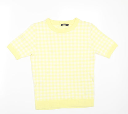Womens UK Size 10 M&S Yellow Pullover Jumper