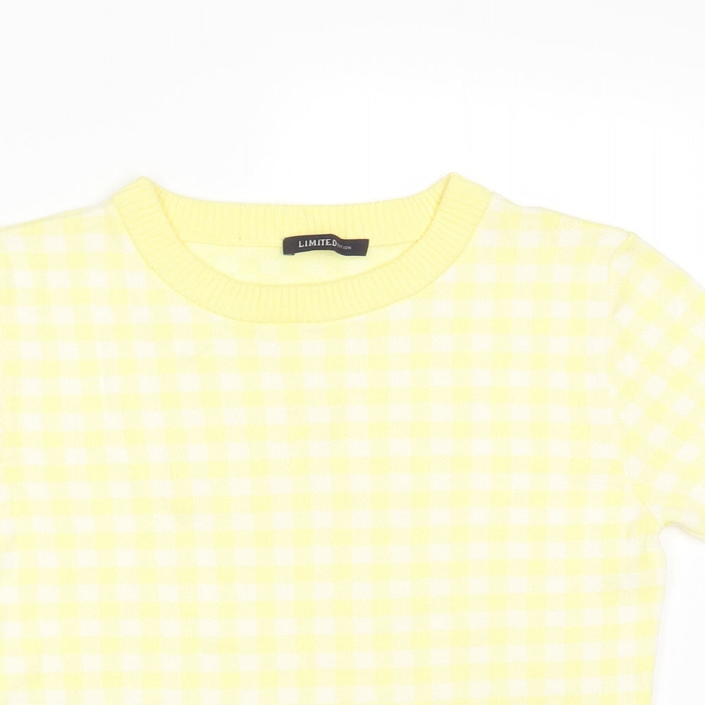 Womens UK Size 10 M&S Yellow Pullover Jumper
