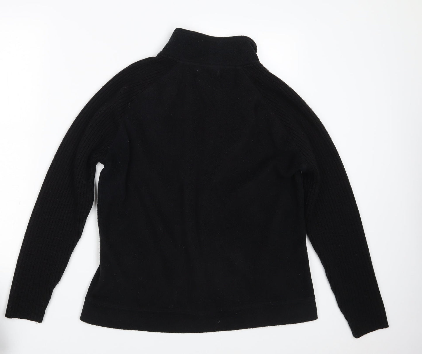 M & Co. Mens Black  Knit Full Zip Jumper Size L