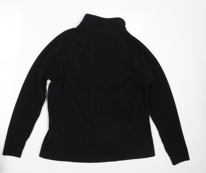 M & Co. Mens Black  Knit Full Zip Jumper Size L