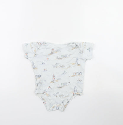 TU Baby Grey Spotted  Babygrow One-Piece Size 12 Months  - beach