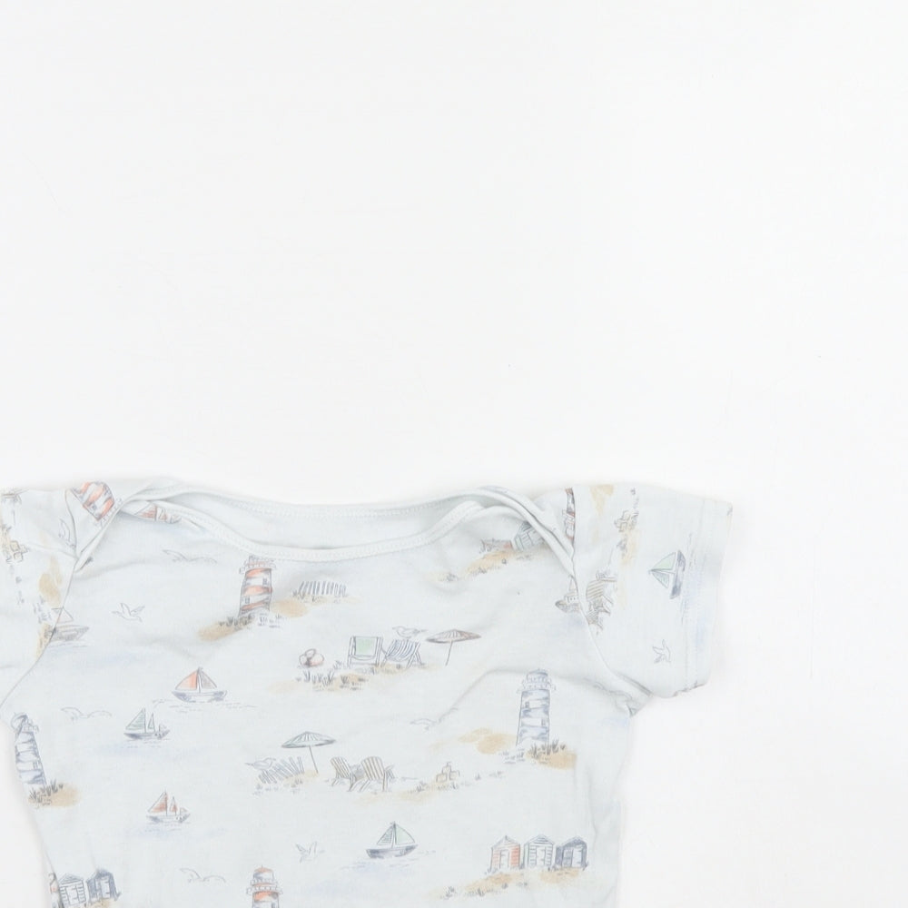 TU Baby Grey Spotted  Babygrow One-Piece Size 12 Months  - beach
