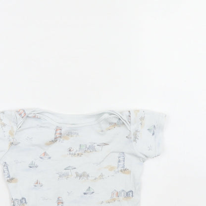 TU Baby Grey Spotted  Babygrow One-Piece Size 12 Months  - beach
