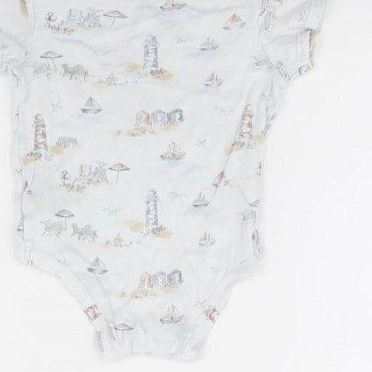 TU Baby Grey Spotted  Babygrow One-Piece Size 12 Months  - beach