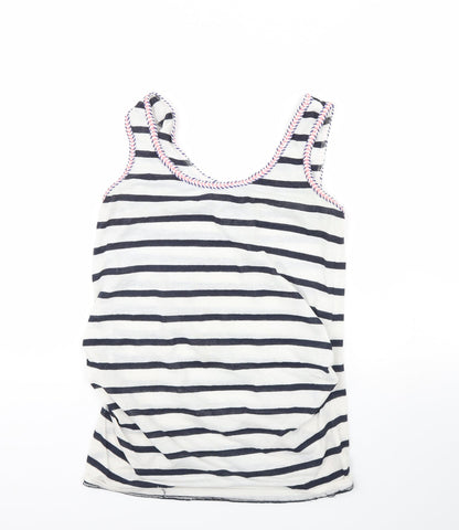 Womens UK Size 10 New Look White Basic Tank