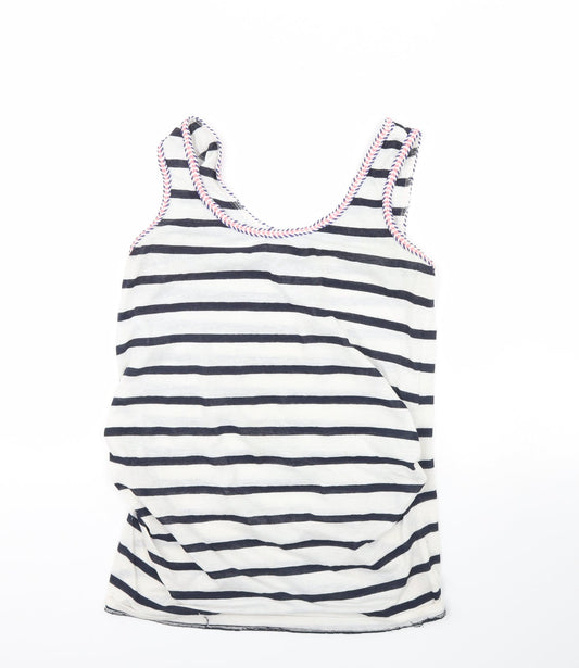 Womens UK Size 10 New Look White Basic Tank