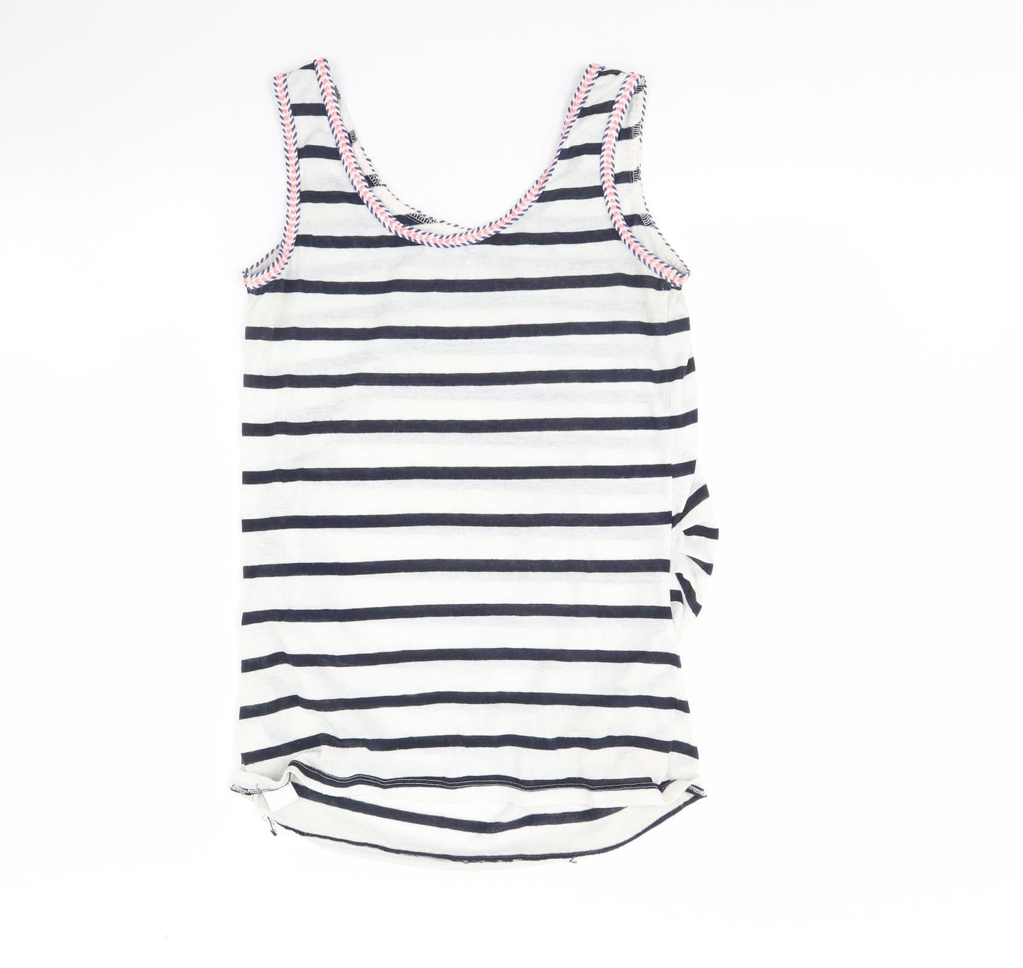 Womens UK Size 10 New Look White Basic Tank