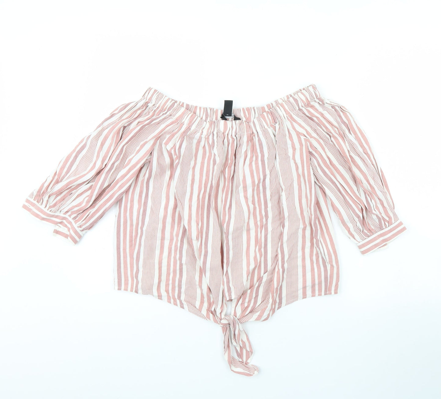 Womens UK Size 8 New Look Pink Basic Blouse