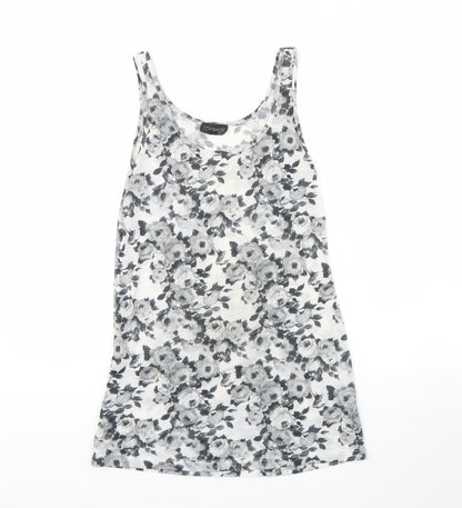 Womens UK Size 10 Topshop Grey Basic Tank