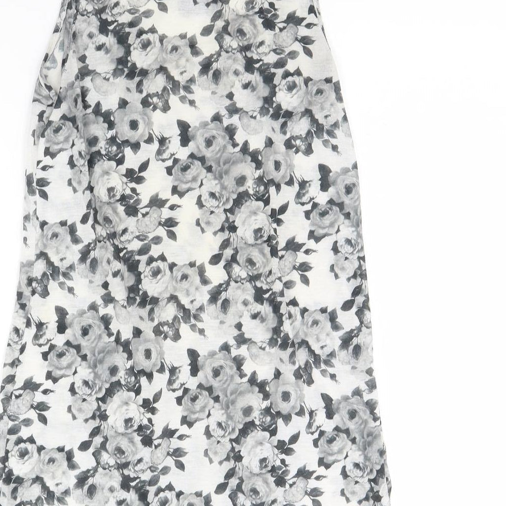 Womens UK Size 10 Topshop Grey Basic Tank