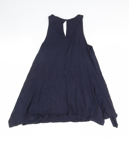 Womens UK Size 8 Peacocks Blue Basic Tank