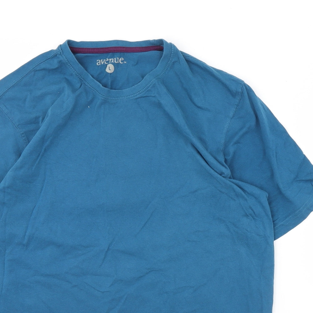 Avenue Mens Blue    T-Shirt Size L
