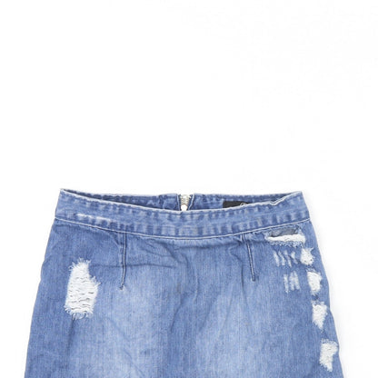 Missguided Womens Blue  Denim Mini Skirt Size 8