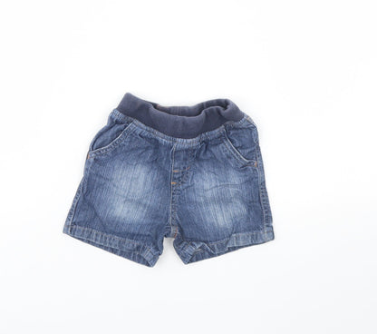 Mothercare Baby Blue  Denim Cropped Trousers Size 9 Months