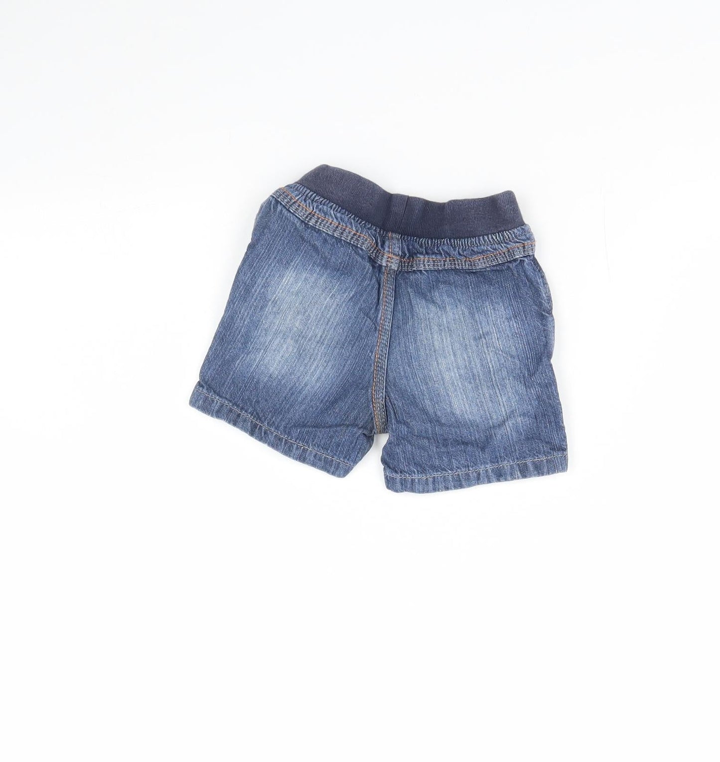 Mothercare Baby Blue  Denim Cropped Trousers Size 9 Months