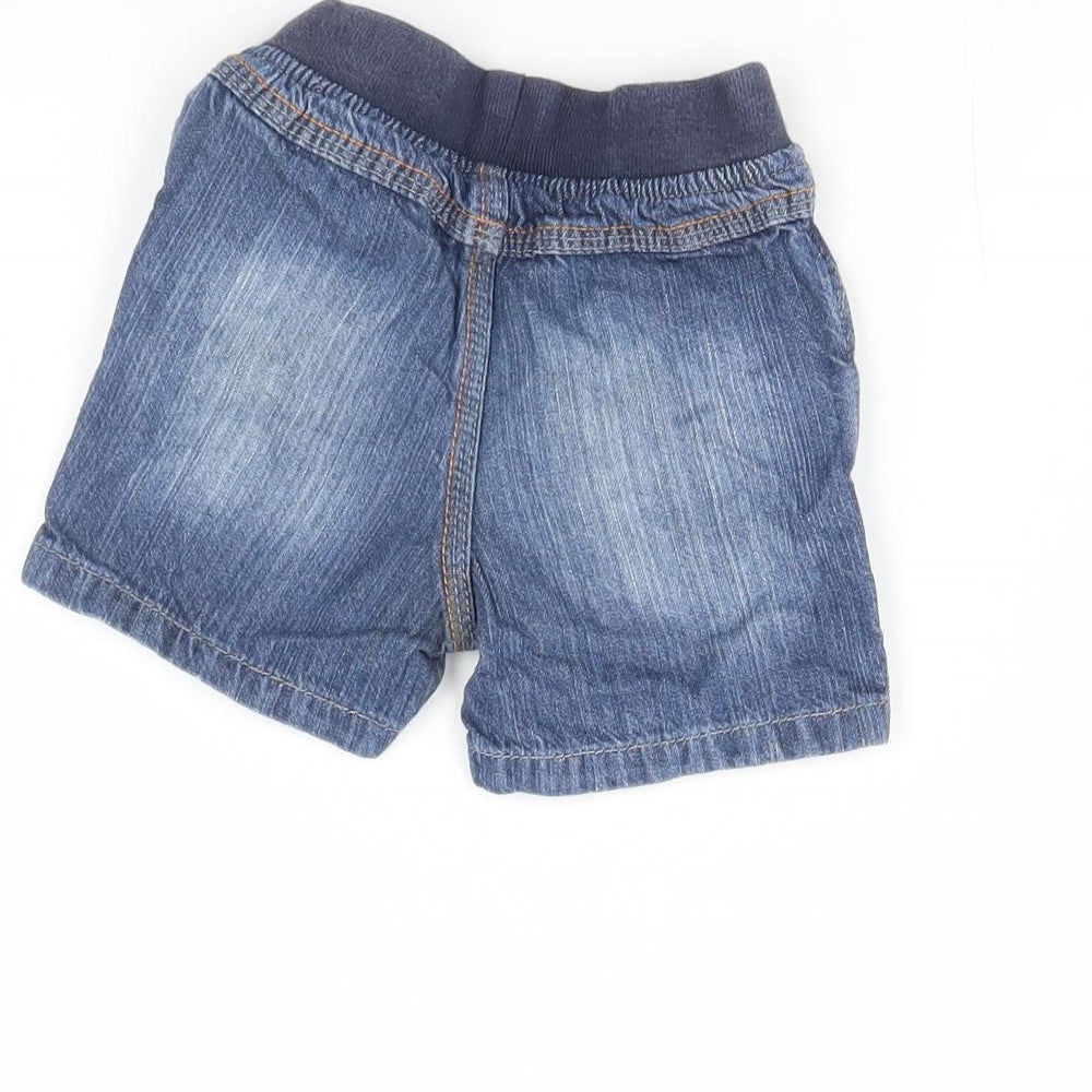 Mothercare Baby Blue  Denim Cropped Trousers Size 9 Months