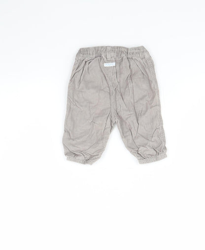 Mothercare Baby Grey  Corduroy Capri Trousers Size 3-6 Months
