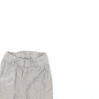 Mothercare Baby Grey  Corduroy Capri Trousers Size 3-6 Months
