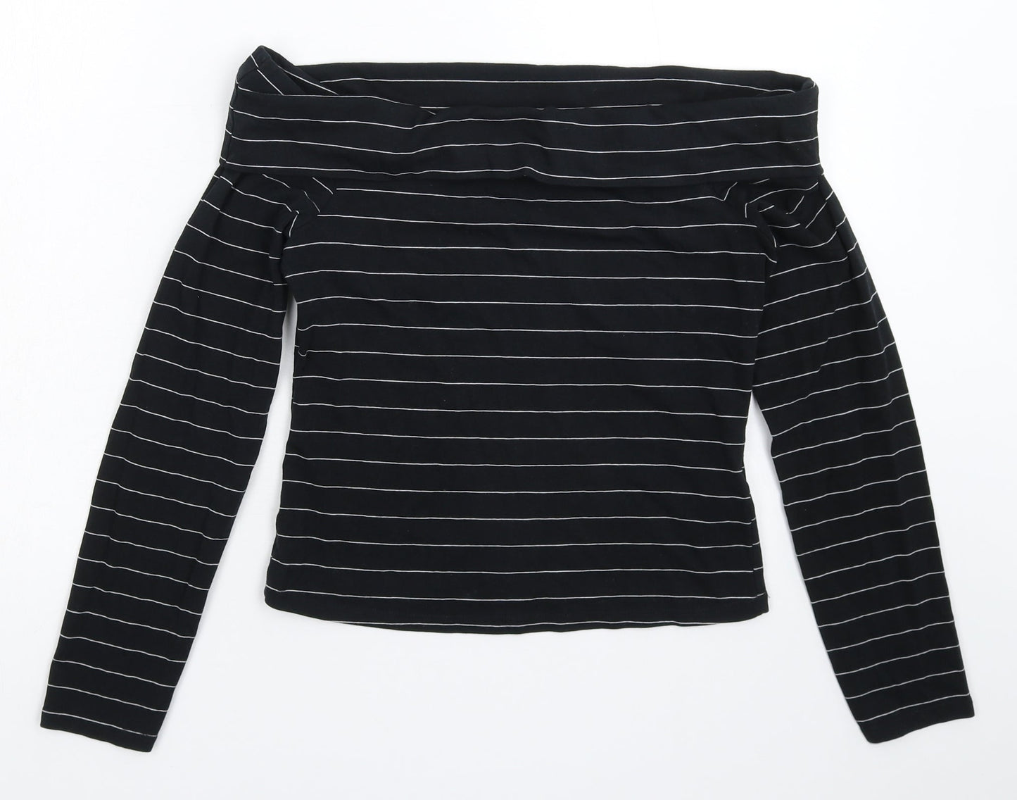 Miss Selfridge Womens Blue Striped  Pullover Sweatshirt Size 12