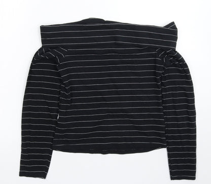 Miss Selfridge Womens Blue Striped  Pullover Sweatshirt Size 12