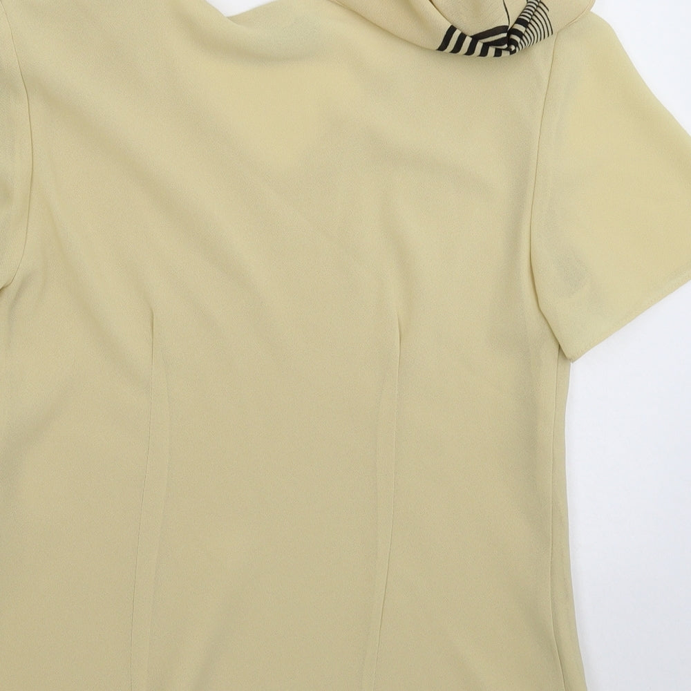 Michel Womens Beige   Basic Blouse Size M