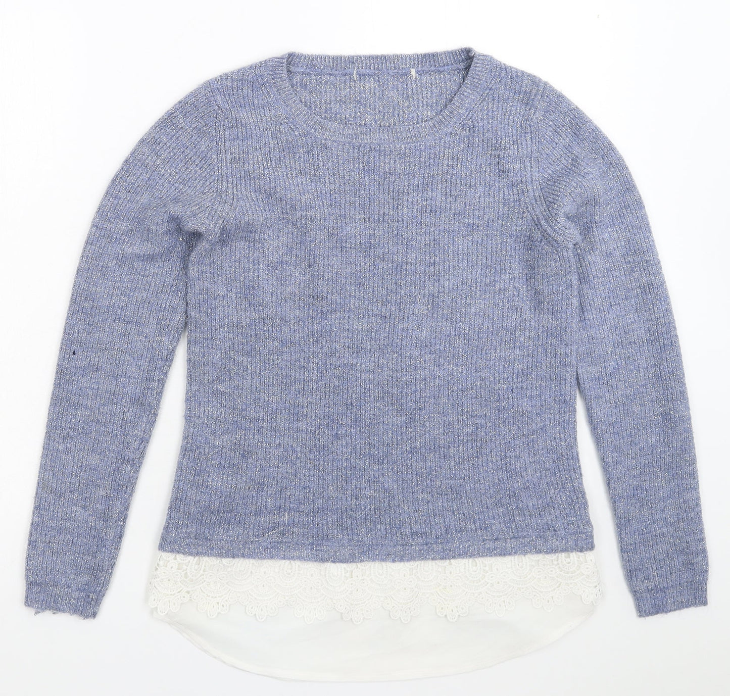 George Womens Blue  Knit Pullover Jumper Size 8