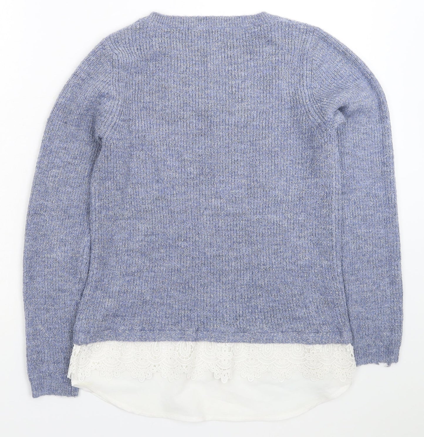 George Womens Blue  Knit Pullover Jumper Size 8