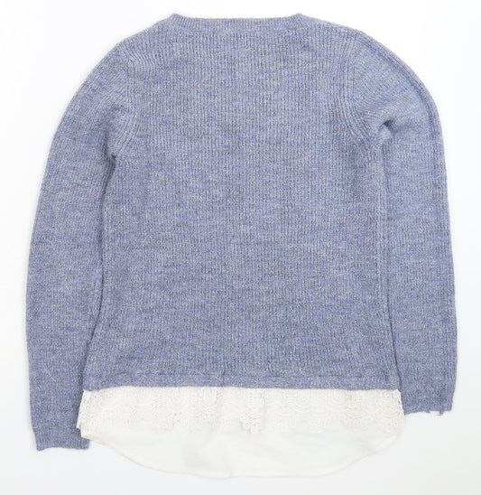 George Womens Blue  Knit Pullover Jumper Size 8