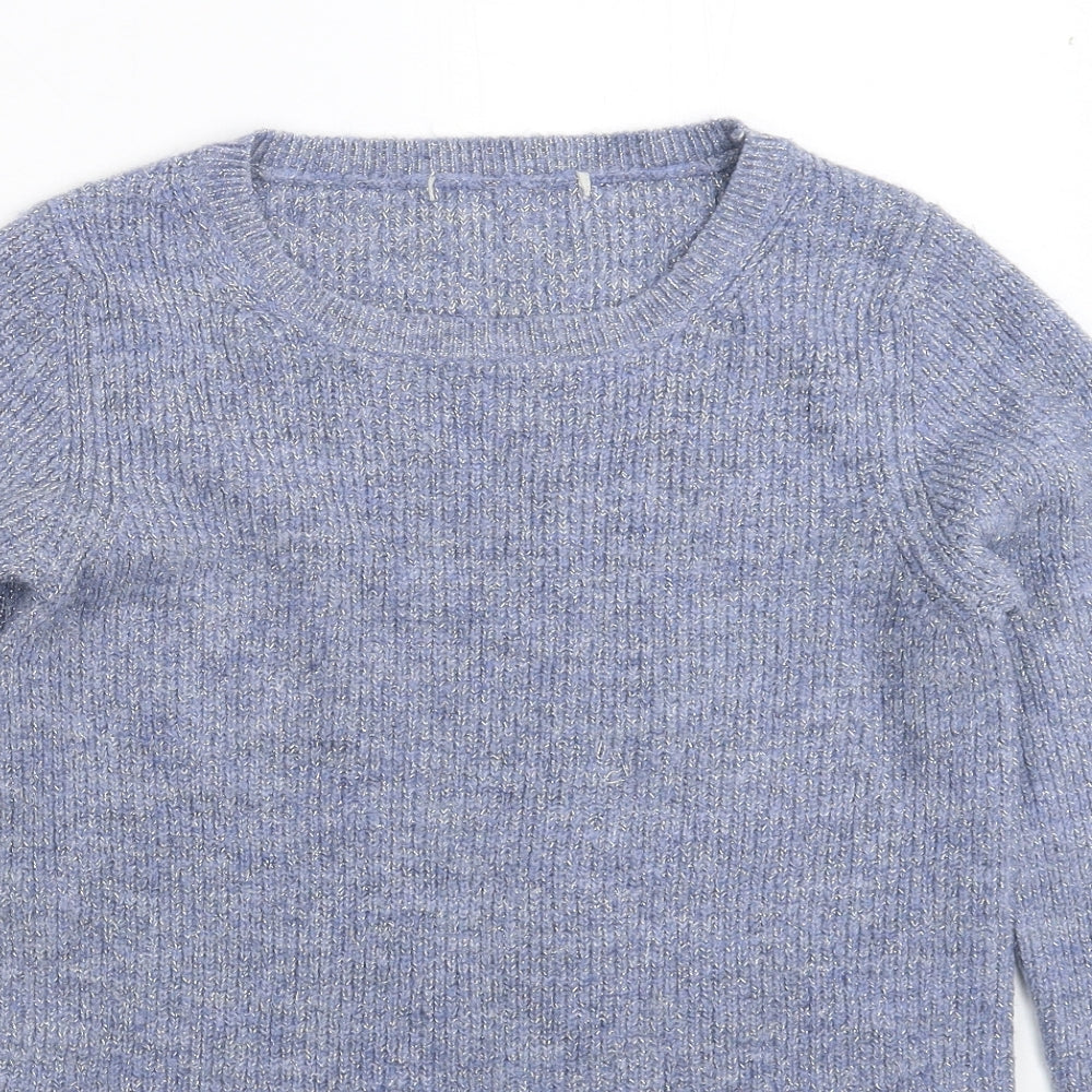 George Womens Blue  Knit Pullover Jumper Size 8