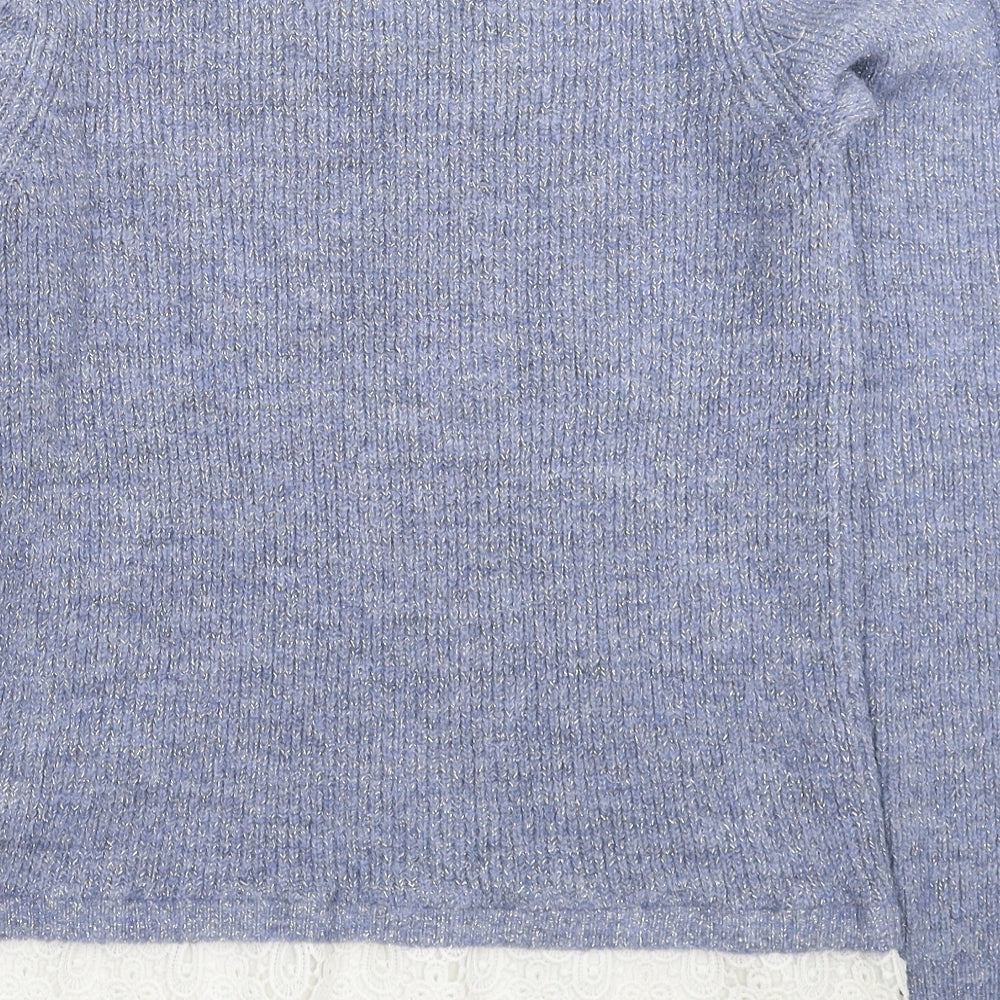 George Womens Blue  Knit Pullover Jumper Size 8